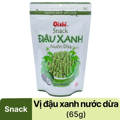 Snack đậu xanh nước dừa Oishi 65g