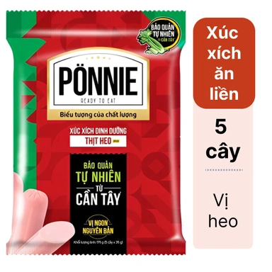 Xúc xích dinh dưỡng thịt heo Ponnie gói 175g