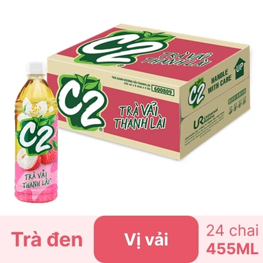 Thùng 24 chai hồng trà vải C2 455ml