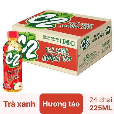 Thùng 24 chai trà xanh táo C2 225ml