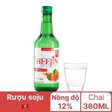 Rượu soju Heejin vị dâu 12% chai 360ml