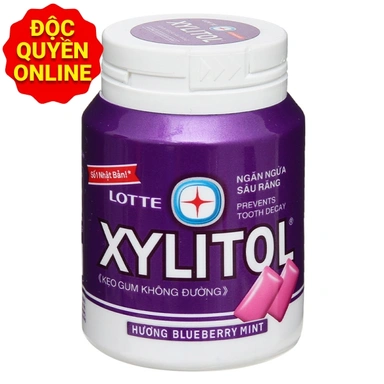 Kẹo gum Lotte Xylitol Blueberry Mint 55.1g