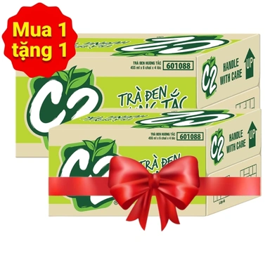 Thùng 24 chai trà đen C2 hương tắc 455ml