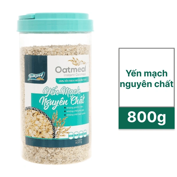 Yến mạch nguyên chất Yumfood hũ 800g