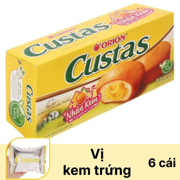 Hộp 6 cái bánh kem trứng Custas