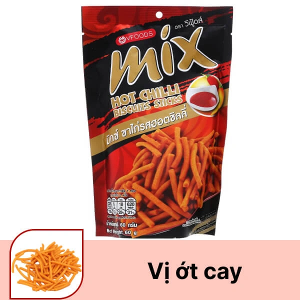Bánh que Mix vị ớt cay gói 60g