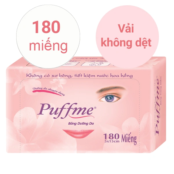 Bông tẩy trang Puffme 180 miếng