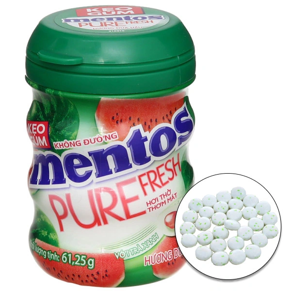 Kẹo gum không đường Mentos dưa hấu 61.25g