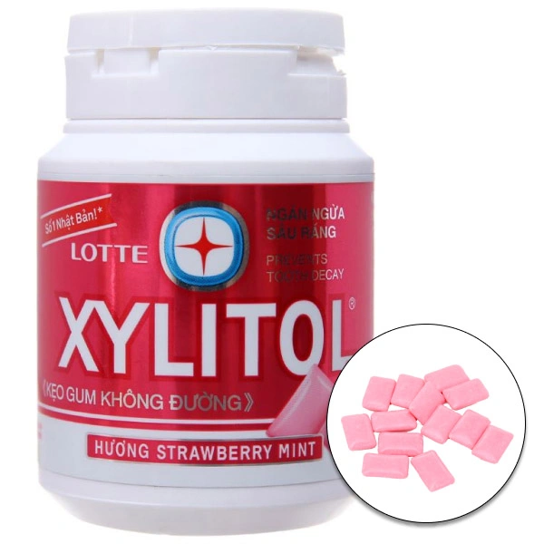 Kẹo gum Lotte Xylitol Strawberry Mint 55.1g
