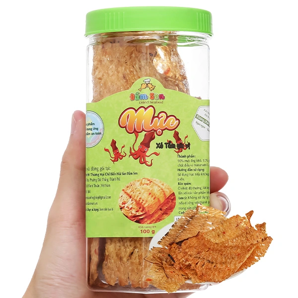 Mực xé tẩm gia vị Đầm Sen hũ 100g