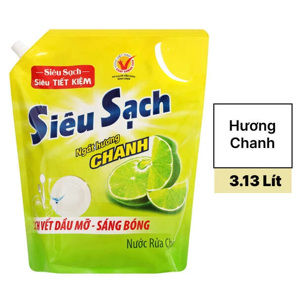 Nước rửa chén Lix chanh 3.13 lít
