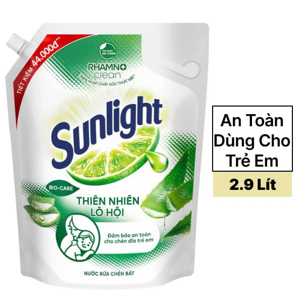 Nước rửa chén Sunlight lô hội 2.9 lít