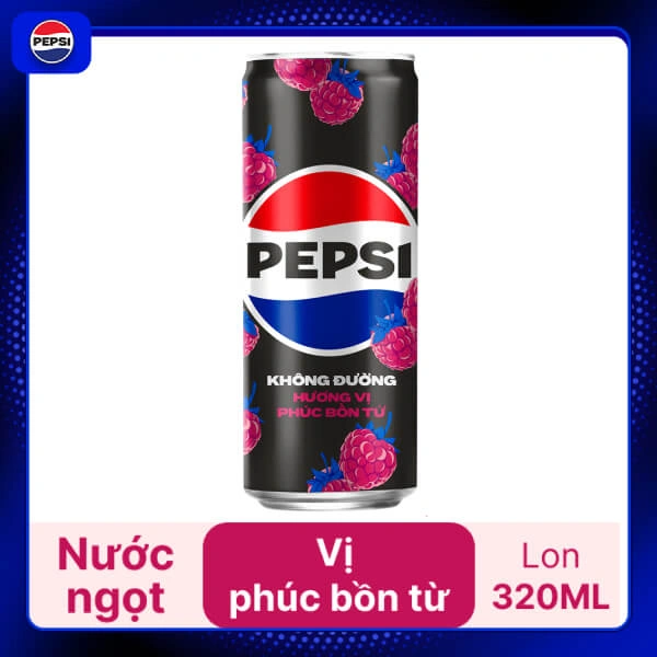 Nước ngọt Pepsi vị phúc bồn tử lon 320ml