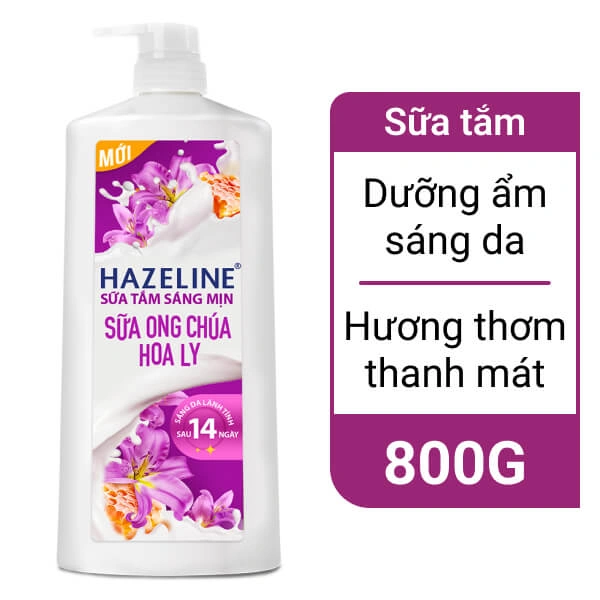 Sữa tắm Hazeline sữa ong chúa hoa ly 800g