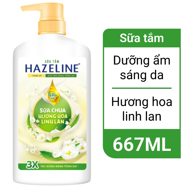 Sữa tắm nâng tông Hazeline hoa linh lan 667ml