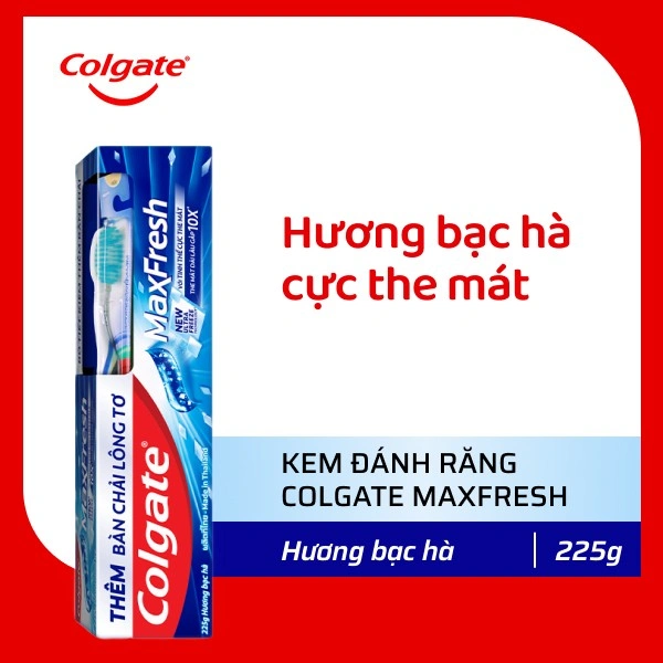 Kem đánh răng Colgate MaxFresh bạc hà 225g