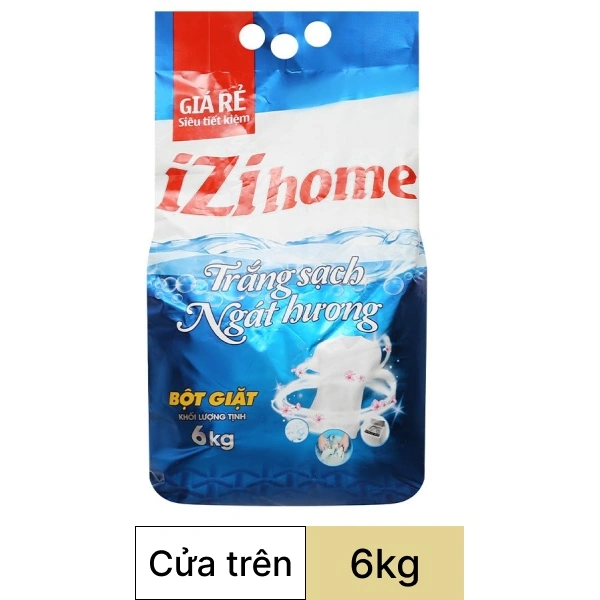 Bột giặt IZI HOME trắng sạch ngát hương 6kg
