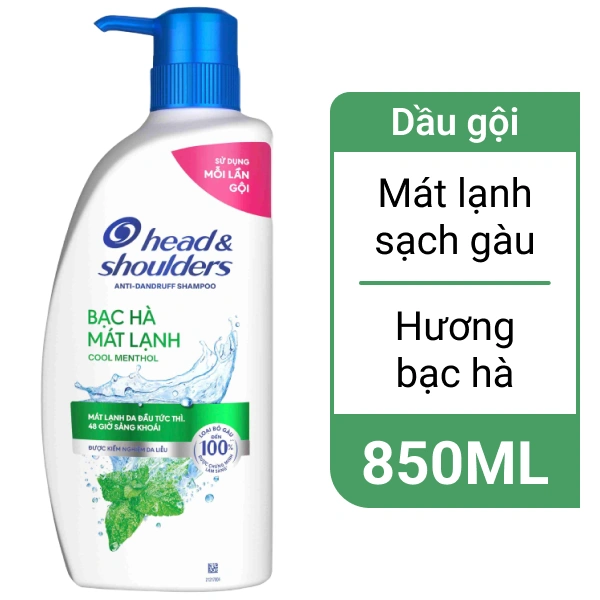 Dầu gội Head & Shoulders bạc hà 850ml