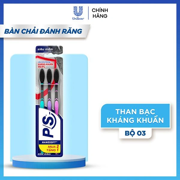 3 bàn chải P/S lông tơ siêu mảnh
