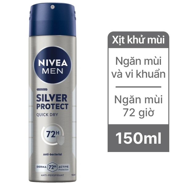 Xịt ngăn mùi Nivea Men phân tử bạc 150ml