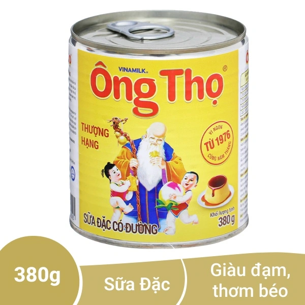 Sữa đặc Ông Thọ nhãn vàng lon 380g
