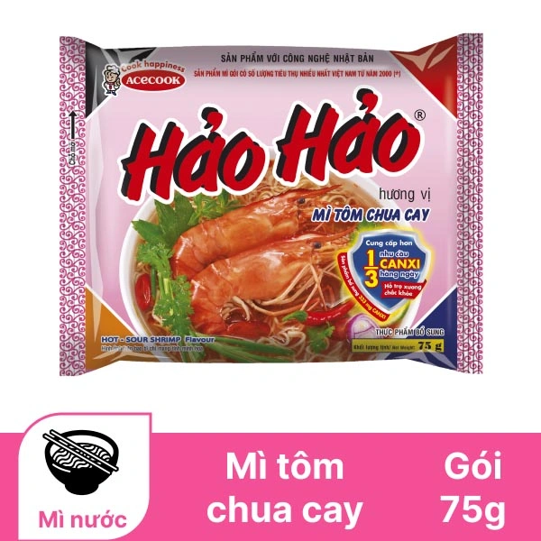 Mì Hảo Hảo tôm chua cay gói 75g