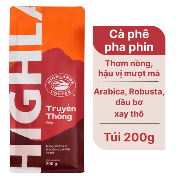 Cà phê rang xay Highlands truyền thống 200g