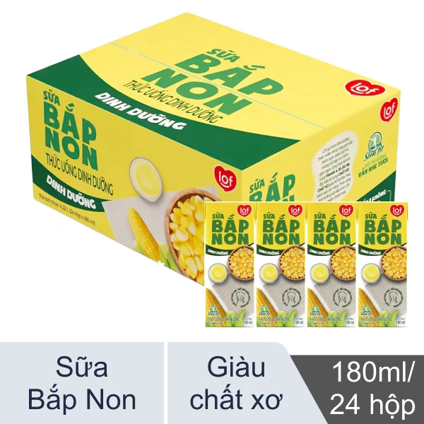 Thùng 24 hộp sữa bắp non LOF 180ml