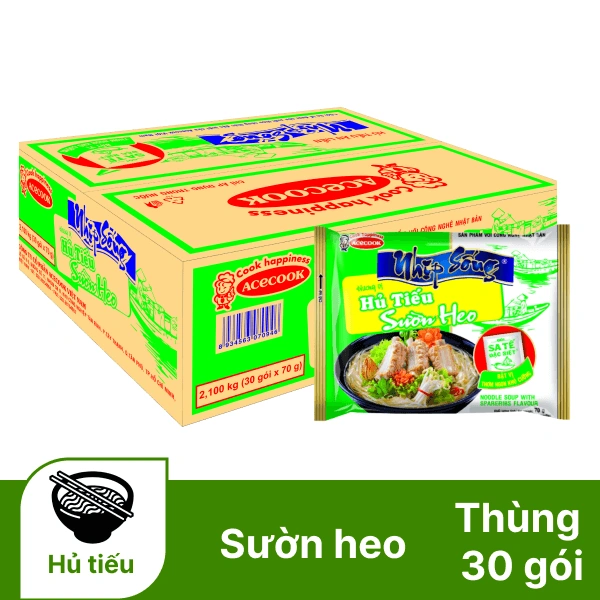 Thùng 30 gói hủ tiếu sườn heo Nhịp Sống 70g