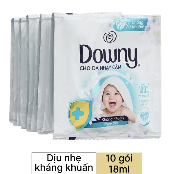 Nước xả cho bé Downy mềm mại tinh khiết 10 gói 18ml