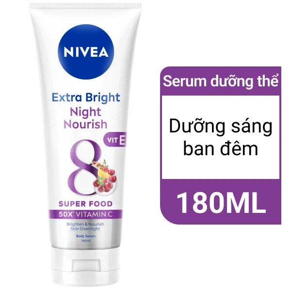 Serum dưỡng thể ban đêm Nivea trắng da 180ml