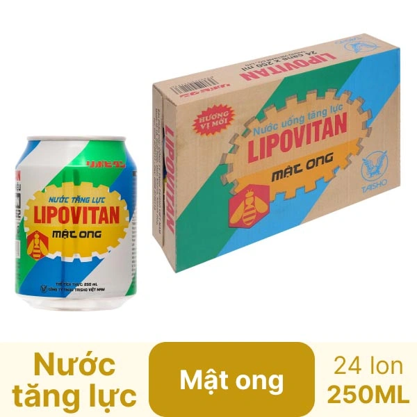 Thùng 24 lon Lipovitan mật ong 250ml