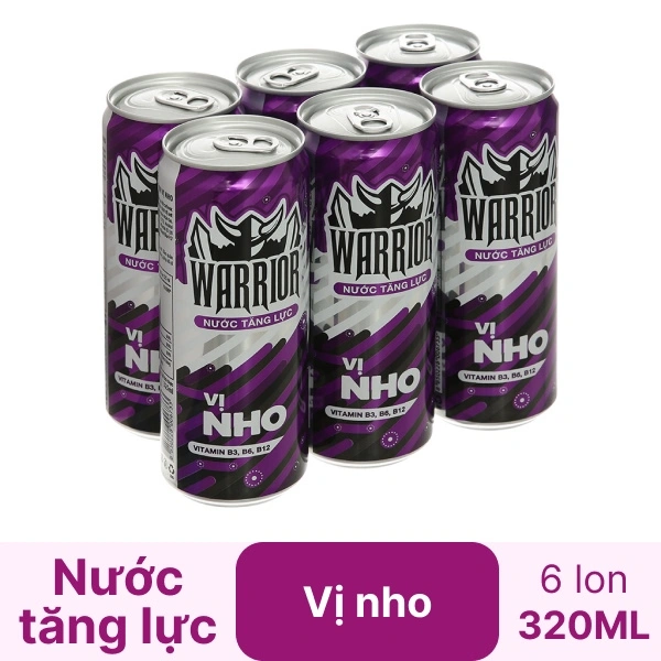 6 lon Warrior nho 320ml