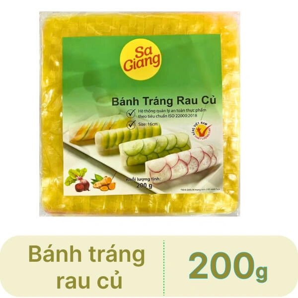 Bánh tráng rau củ Sa Giang gói 200g