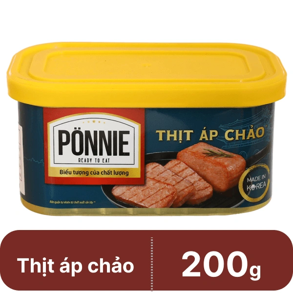 Thịt áp chảo Ponnie hộp 200g
