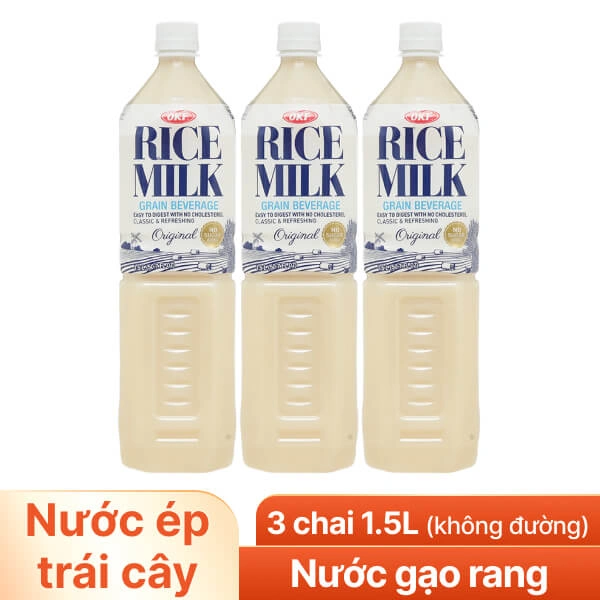 3 chai nước gạo Hàn Quốc OKF 1.5 lít