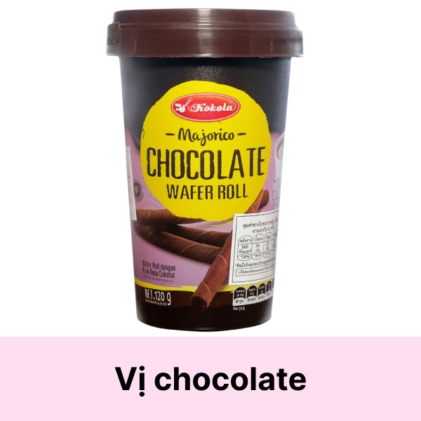Bánh quế vị chocolate Kokola Majorico ly 120g