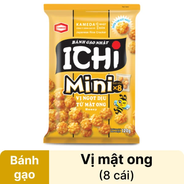 Bánh gạo Nhật mini vị mật ong Ichi 120g