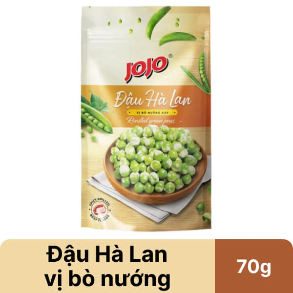 Đậu Hà Lan vị bò nướng kay Jojo gói 70g