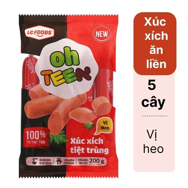 Xúc xích heo tiệt trùng LC FOODS gói 200g