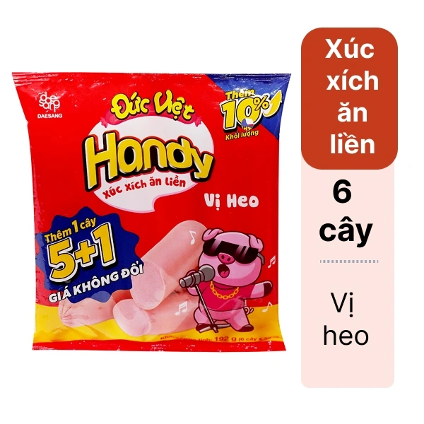 Xúc xích ăn liền handy đức việt vị heo O'food 192g