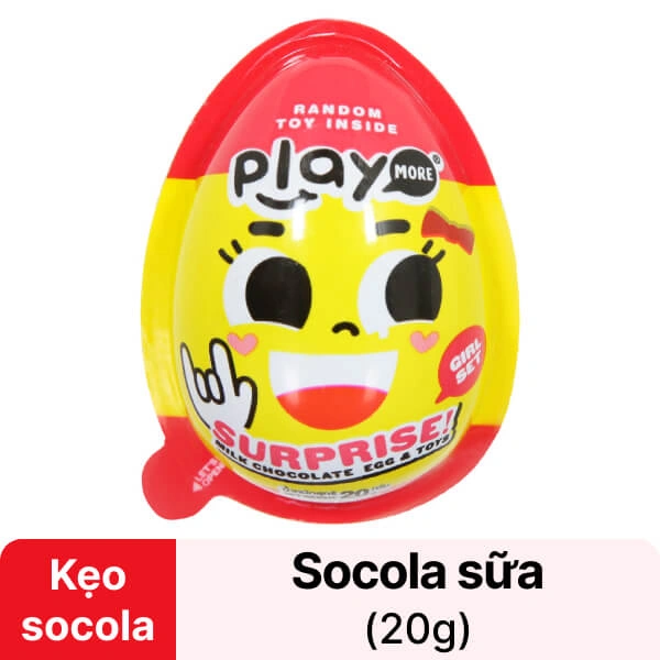 Kẹo trứng socola sữa Play More 20g