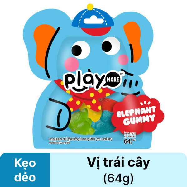 Kẹo dẻo trái cây Play More 64g