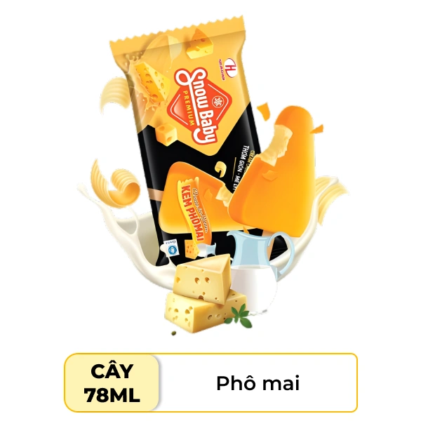 Kem phô mai Premium Snow baby cây 78ml