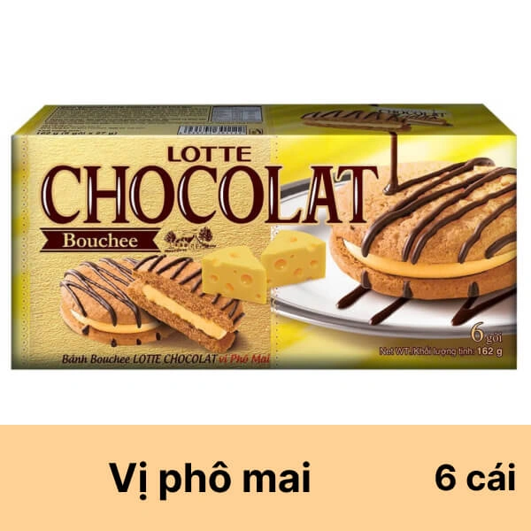 Bánh bouchee Lotte Chocolat phô mai 162g