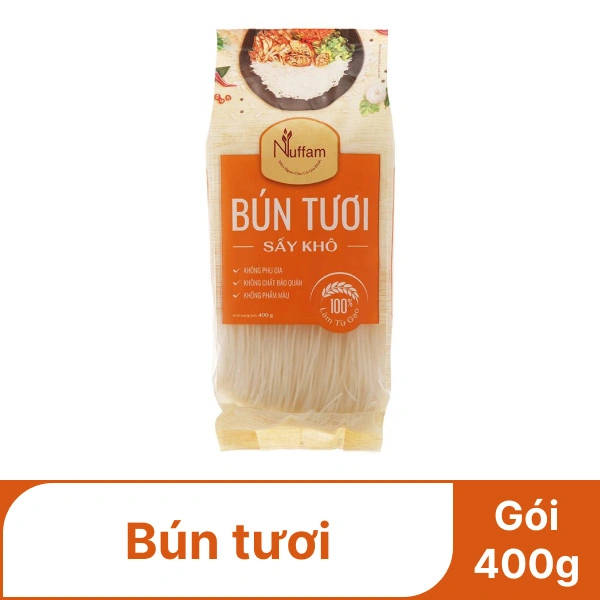 Bún tươi sấy khô Nuffam gói 400g