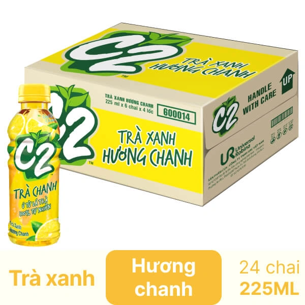 Thùng 24 chai trà xanh chanh C2 225ml