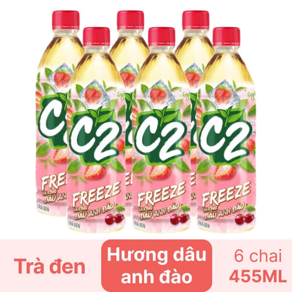 6 chai trà đen dâu anh đào C2 455ml