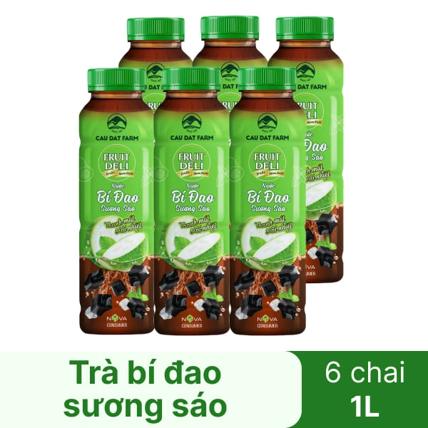 Lốc 6 chai trà bí đao sương sáo Fruit Deli 1 lít