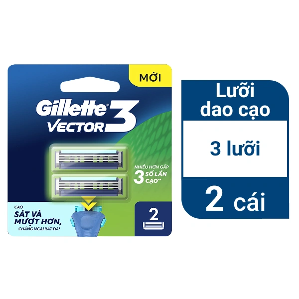 2 cái đầu dao cạo Gillette Vector 3